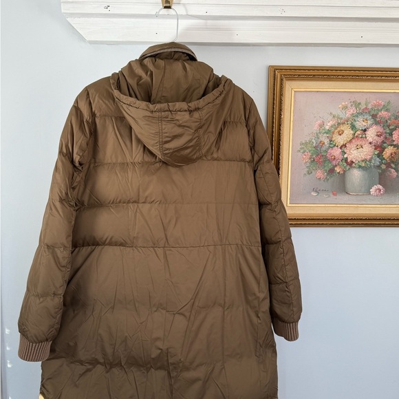 Maison Margiela MM6 Olive Down Hooded Puffer Coat Jacket size 40 - Picture 6 of 9